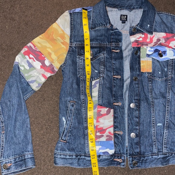Gap Icon Denim Jacket with Camo Patchwork - Picture 2 of 9
